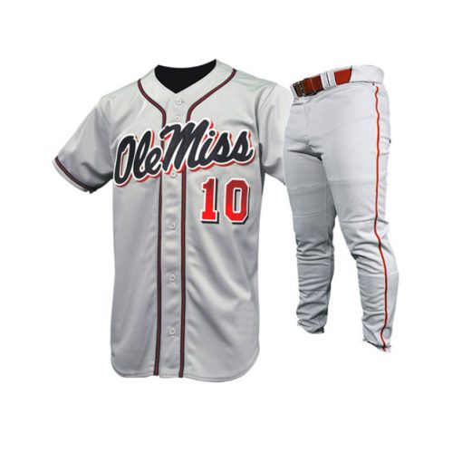 Baseball Uniforms white with black logo Vendorist Apparels Baseball Uniform White - Personalized Baseball Jersey