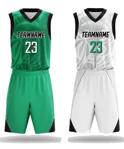 Coconut Grove Green Basketball Uniform – Custom Reversible Sublimated Basketball Jersey Set
