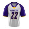 Lacrosse uniform white with purple logo Vendorist Apparels Lacrosse Uniform White with Purple Logo