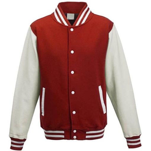 Red and White Varsity Jacket. Red and White Letterman Jacket