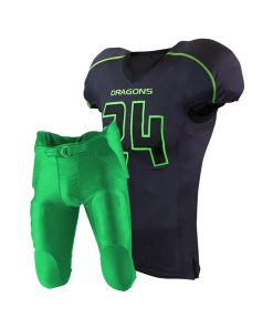 Green and Black American Football Uniform