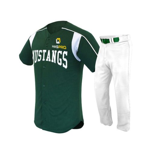 baseball uniform green with white logo Vendorist Apparels Baseball Uniform in Green with White Logo