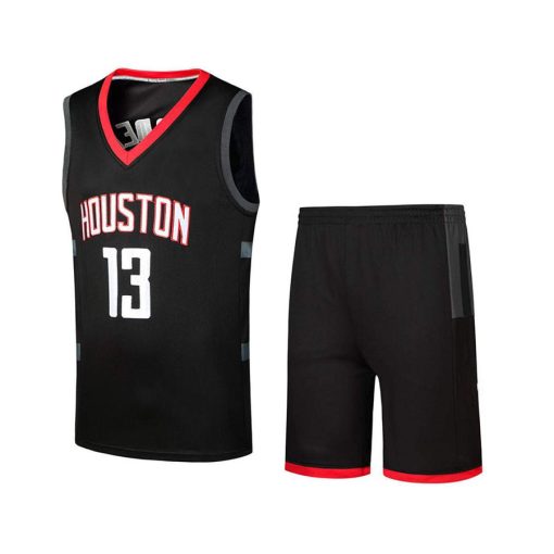 basketball uniform black with white logo Vendorist Apparels Black Red Basketball Uniforms - Customized Basketball Jersey Design for Team