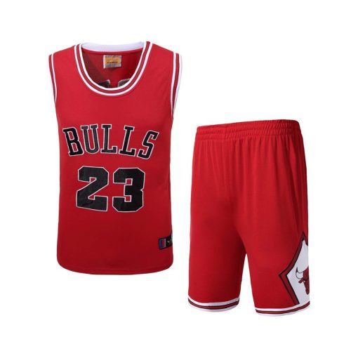 basketball uniform red with black logo Vendorist Apparels Chicago Bulls Red Basketball Uniform - Customized Sublimated Basketball Jersey Set