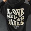 black love never fail hoodie Vendorist Apparels Love Never Fails Hoodie, Trendy Black Sweatshirt