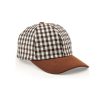 caps brown white check Vendorist Apparels Caps Brown White Check