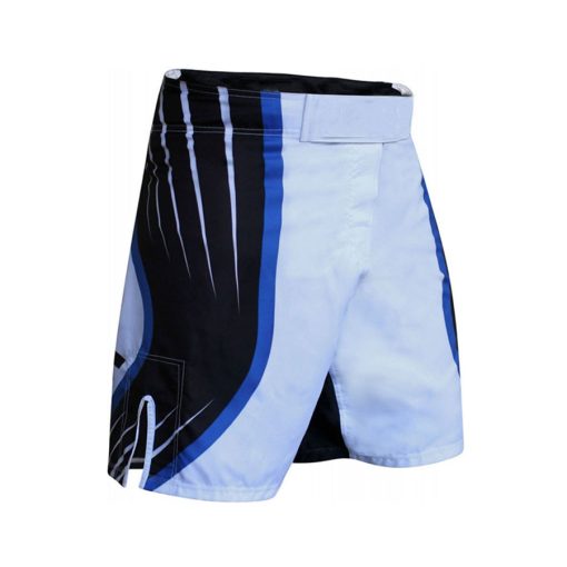 compression shorts white blue lines short Vendorist Apparels Compression Shorts White with Blue Lines