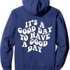 have a good day hoodie navy blue Vendorist Apparels Have a Good Day Hoodie, Navy Blue Pullover Hoodie, Sweatshirt