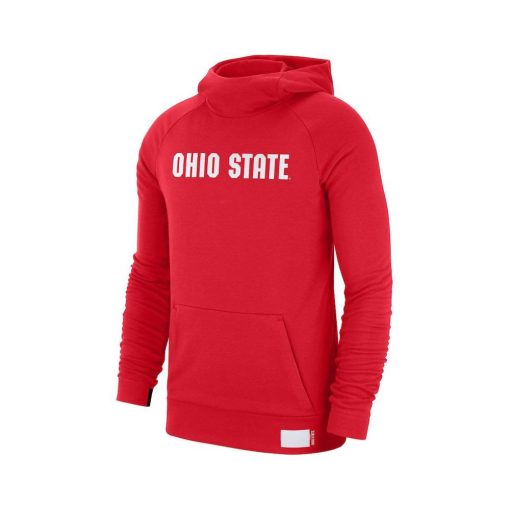 nike ohio state buckeyes nike retro wordmark perfo Vendorist Apparels Sports Hoodies Red Color with Ohio State Logo