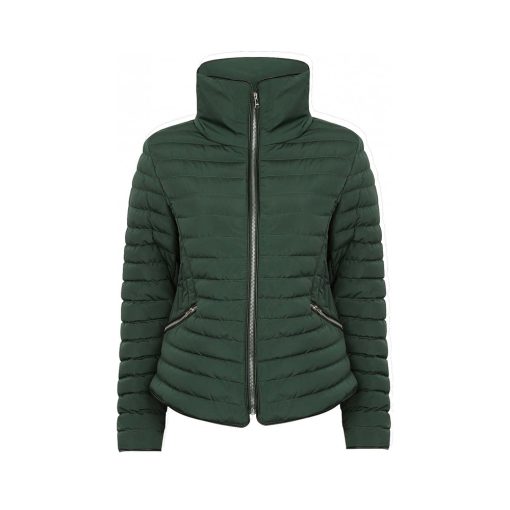 quilted jacket green Vendorist Apparels Hooded Quilted Jackets Green