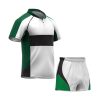 rugby uniform green white Vendorist Apparels Rugby Uniform Green & White