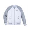 Leia White and Grey Varsity Jackets, Leia White and Grey Letterman Jackets