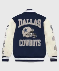 OVO NFL Varsity Jacket Blue Jacket - Dallas Cowboy Baseball Jacket