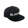 Blacked Hat Snapback in front Black