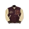 Brown varsity jacket, custom letterman jacket