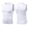 Sleeveless White Compression Shirts